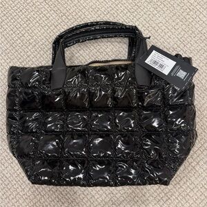 Black Quilted Tote Bag